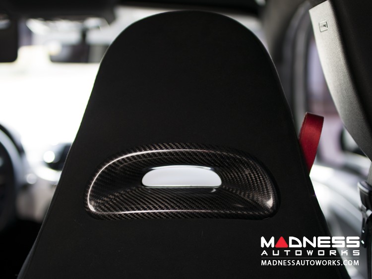 FIAT 500 ABARTH Headrest Inserts Carbon Fiber (4 pc set)